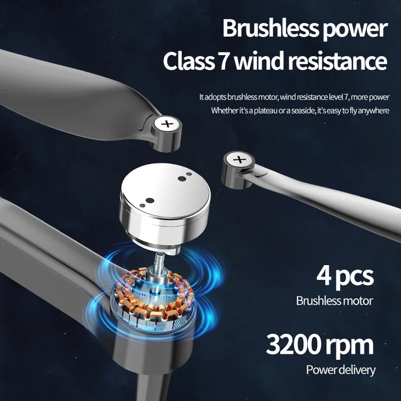 DRONE S177 PRO MOTOR BRUSHLESS + BAG DE COURO DELUXE