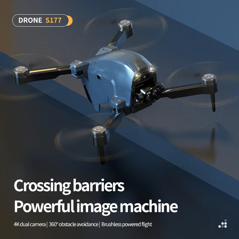 DRONE S177 PRO MOTOR BRUSHLESS + BAG DE COURO DELUXE