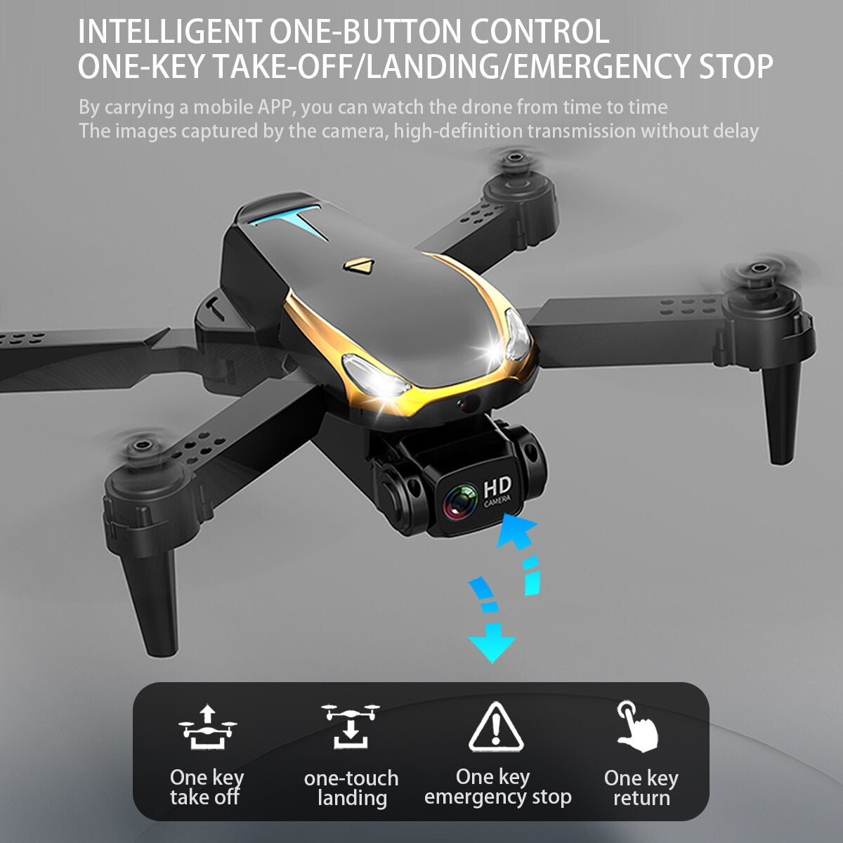 DRONE TESLA M8 C/ CAMERA + BAG PRETA + 4 HELICES RESERVAS